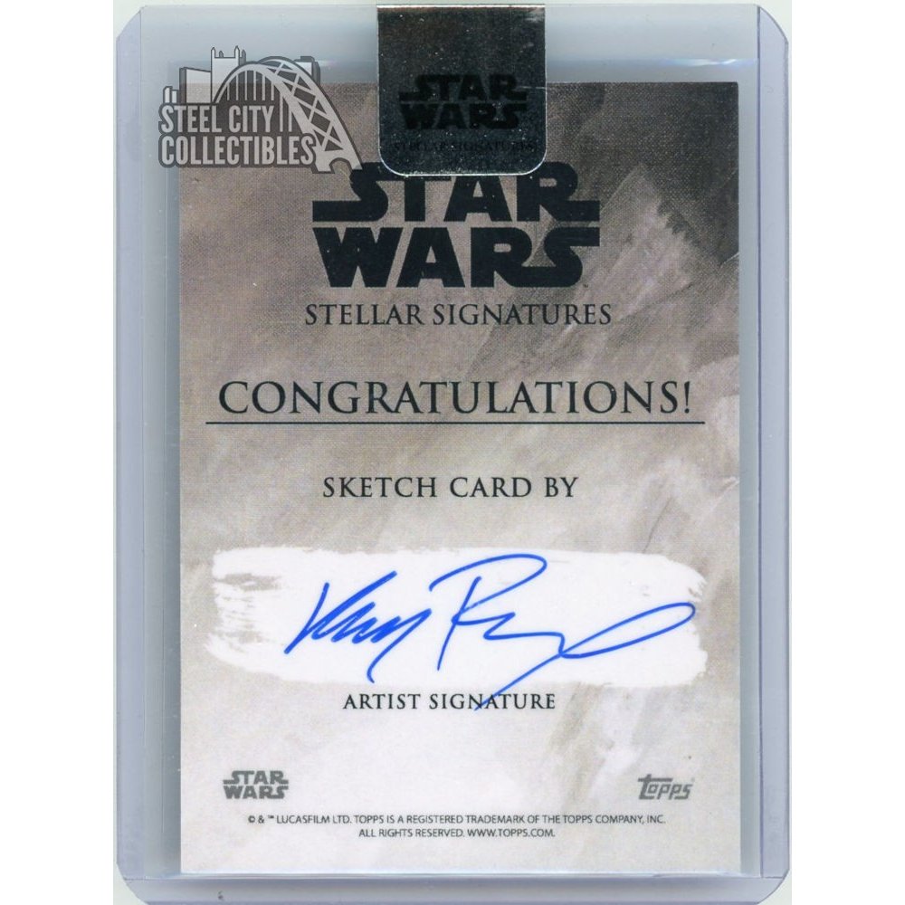 Ewok 2018 Topps Star Wars Stellar Signatures Artist Sketch