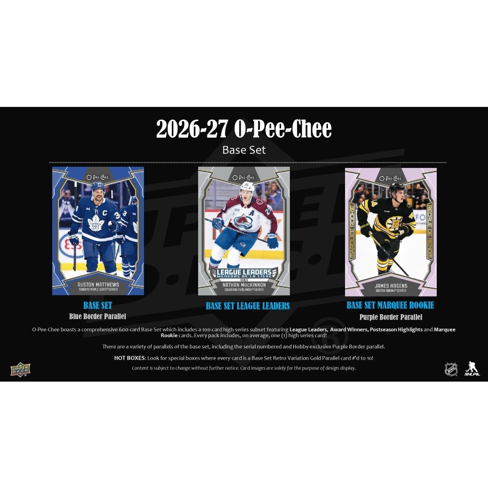 2026-27 Upper Deck O-Pee-Chee Hockey Hobby Box | Steel City