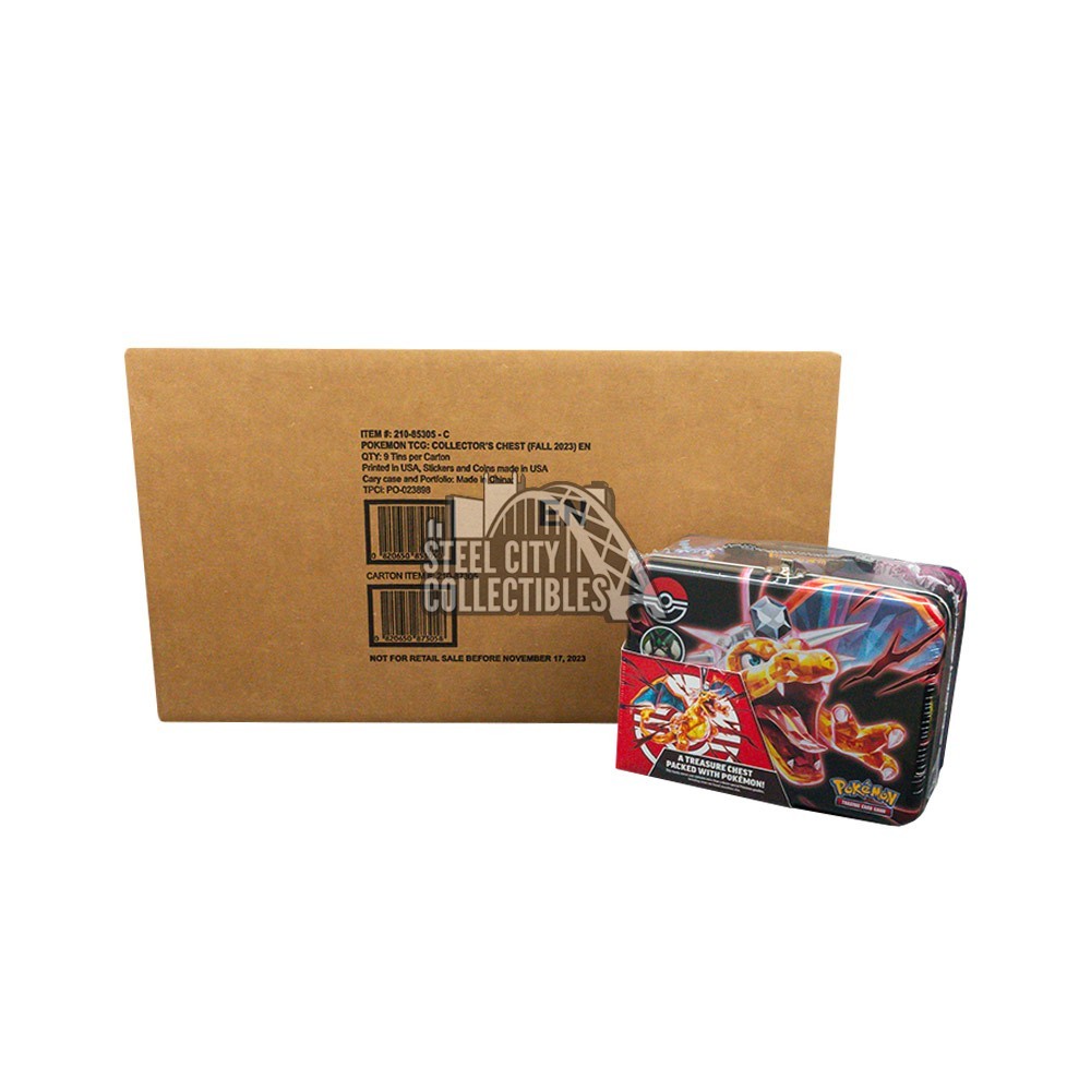 Pokemon Collectors Chest Tin Opening