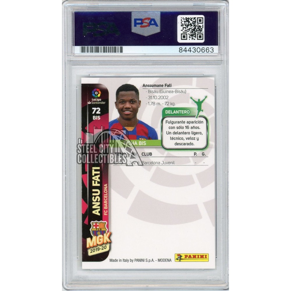 Ansu Fati 2019 Panini Megacracks La Liga Autographed Rookie Card