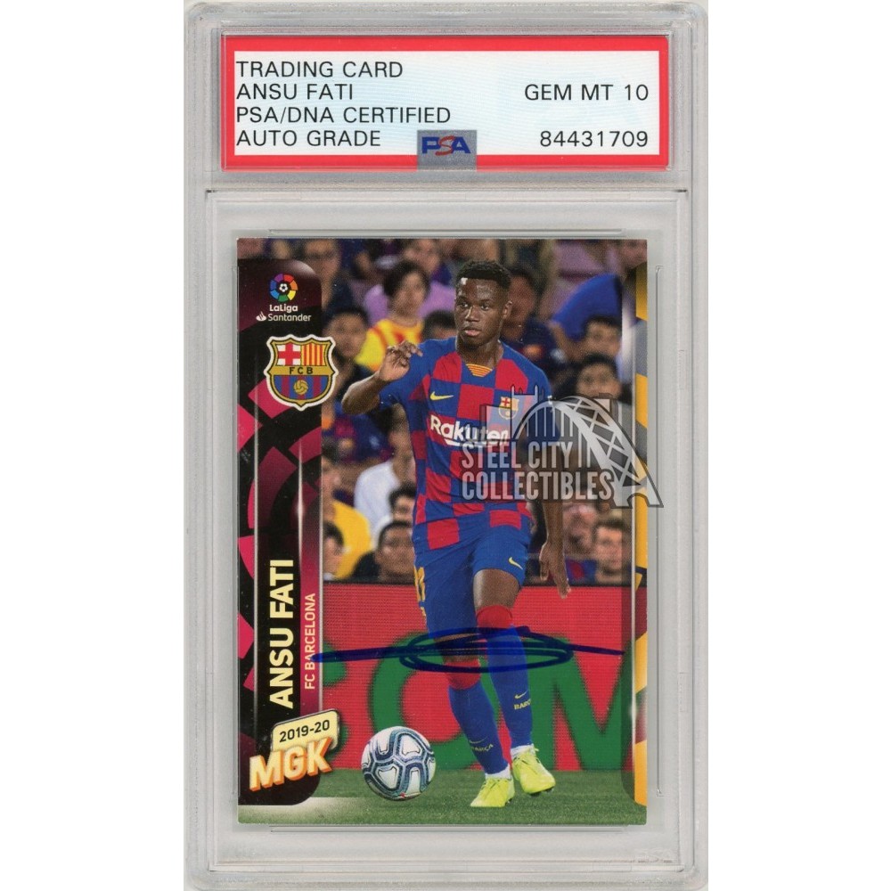 Ansu Fati 2019 Panini Megacracks La Liga Autographed Rookie Card #72BIS- PSA/DNA 10 | Steel City Collectibles Ansu Fati 2019 Panini Megacracks La Liga Autographed Rookie Card #72BIS- PSA/DNA 10 | Steel City Collectibles