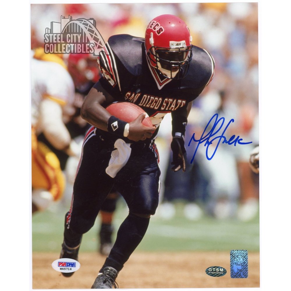 Photo Métallique Signée MARSHALL FAULK - Rams St Louis - Certifiée BAS - Format 16x20