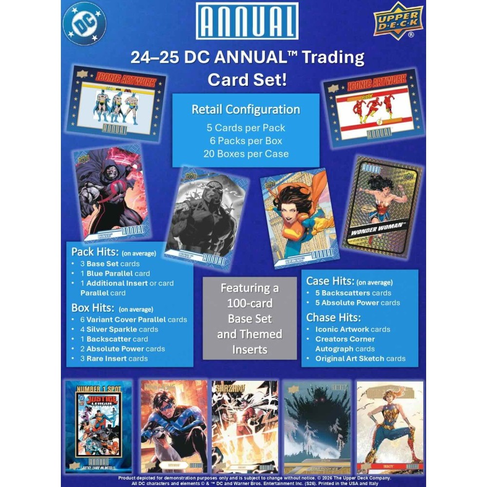 2024-25 Upper Deck DC Annual Blaster 20-Box Case | Steel City