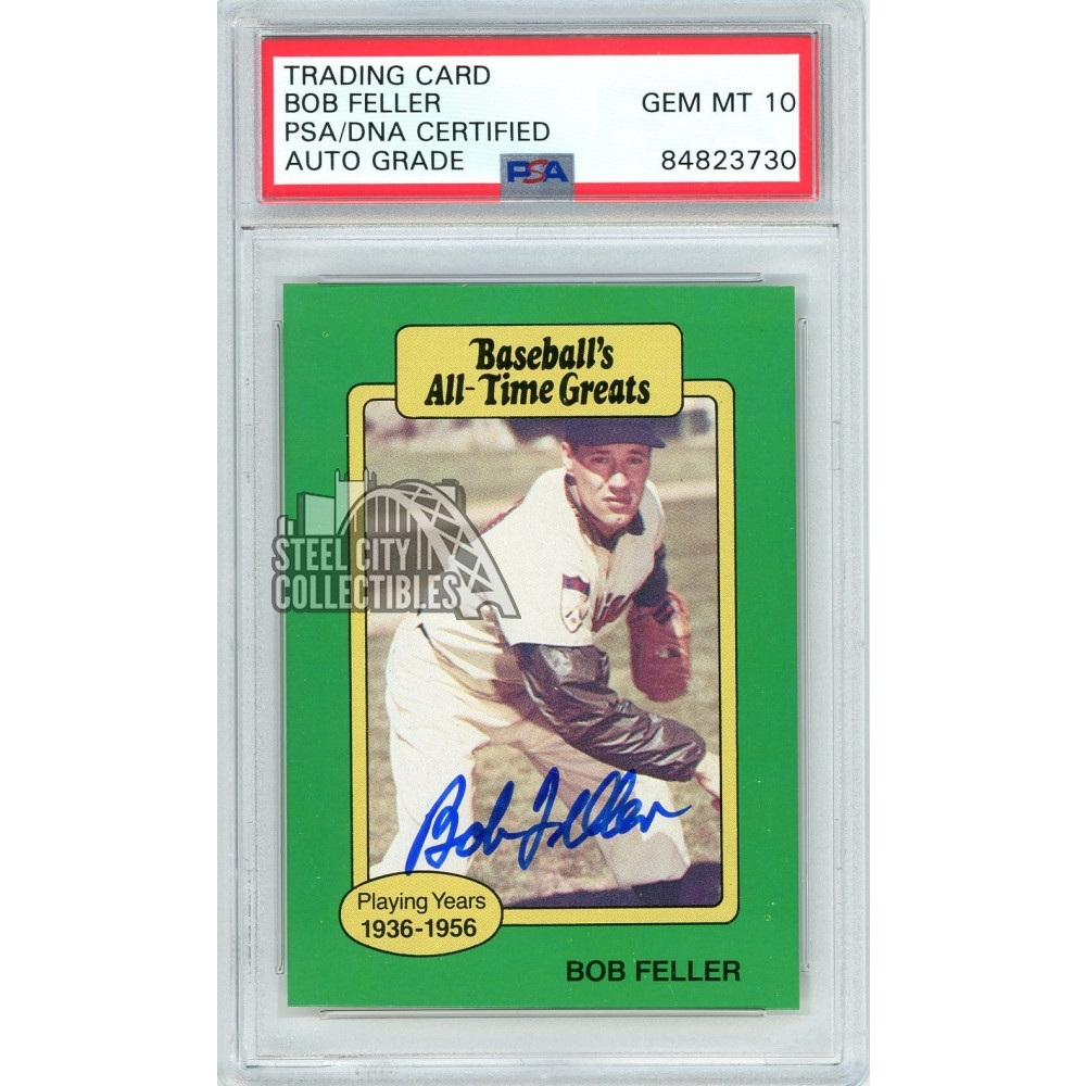Bob Feller 1987 Hygrade Baseball Autograph Card PSA/DNA 10 Steel City