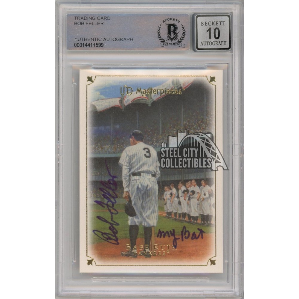 Bob Feller 2007 Upper Deck Masterpieces Baseball Autograph "My Bat