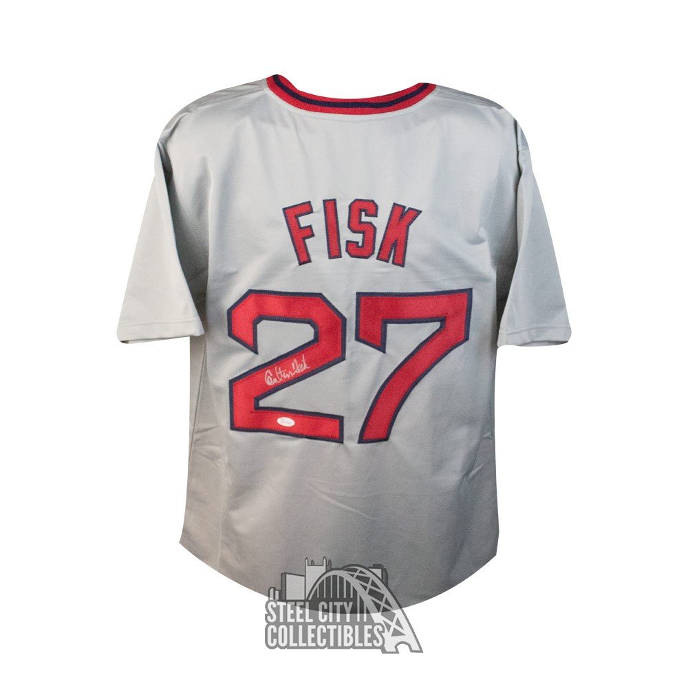 Carlton Fisk Autographed Boston Custom Baseball Jersey - JSA COA
