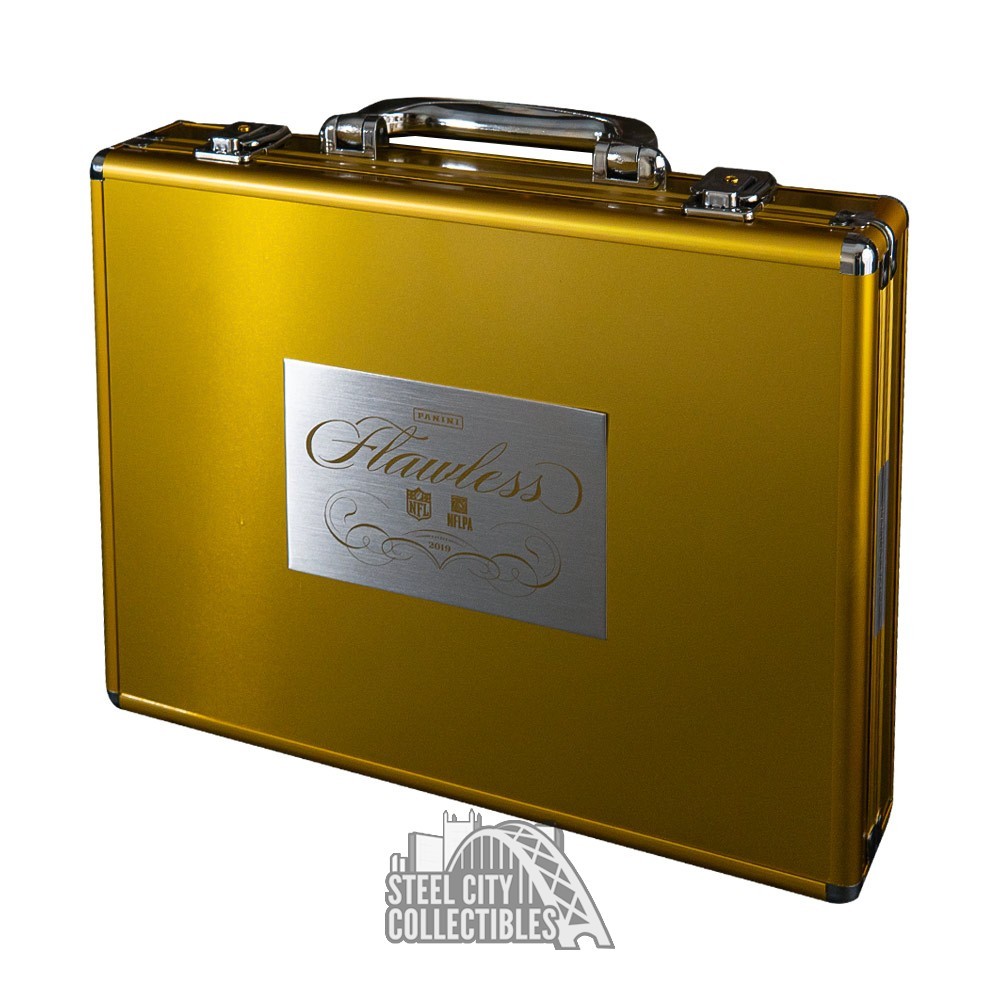 Panini Flawless Empty Gold Brief Case * PLEASE READ * Steel City