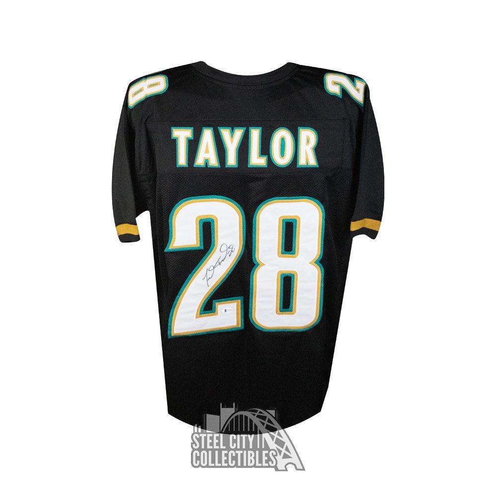 Fred Taylor Autographed Jacksonville Jaguars Custom Football Jersey - BAS COA
