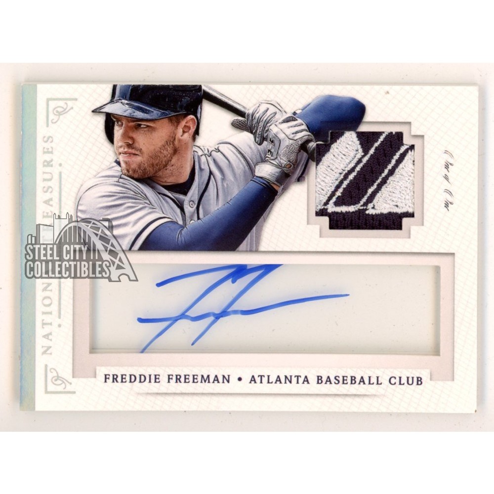Freddie Freeman 2014 Panini National Treasures MLB Patch Autograph