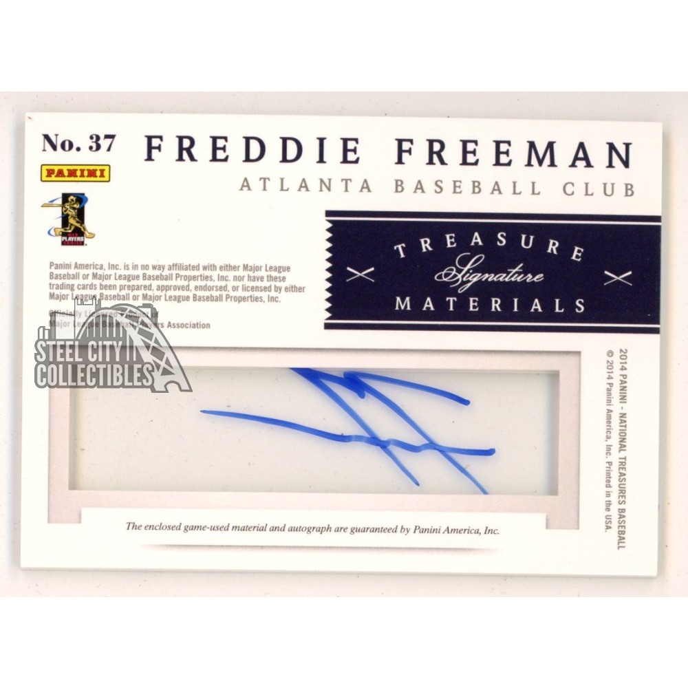 Freddie Freeman 2014 Panini National Treasures MLB Patch Autograph