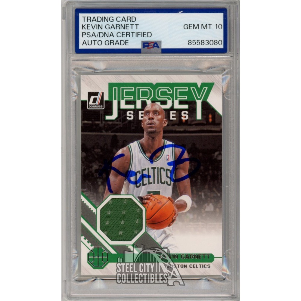 その他 KEVIN GARNETT auto psa9 Kevin Garnett 2020-21 Panini Donruss Autograph Jersey Card