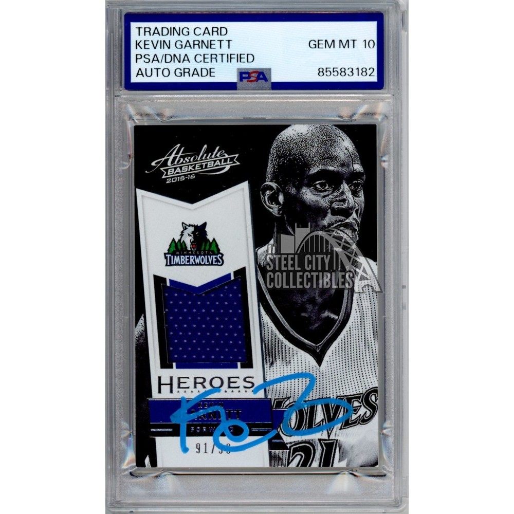 Kevin Garnett 2015-16 Panini Absolute Autograph Jersey Card
