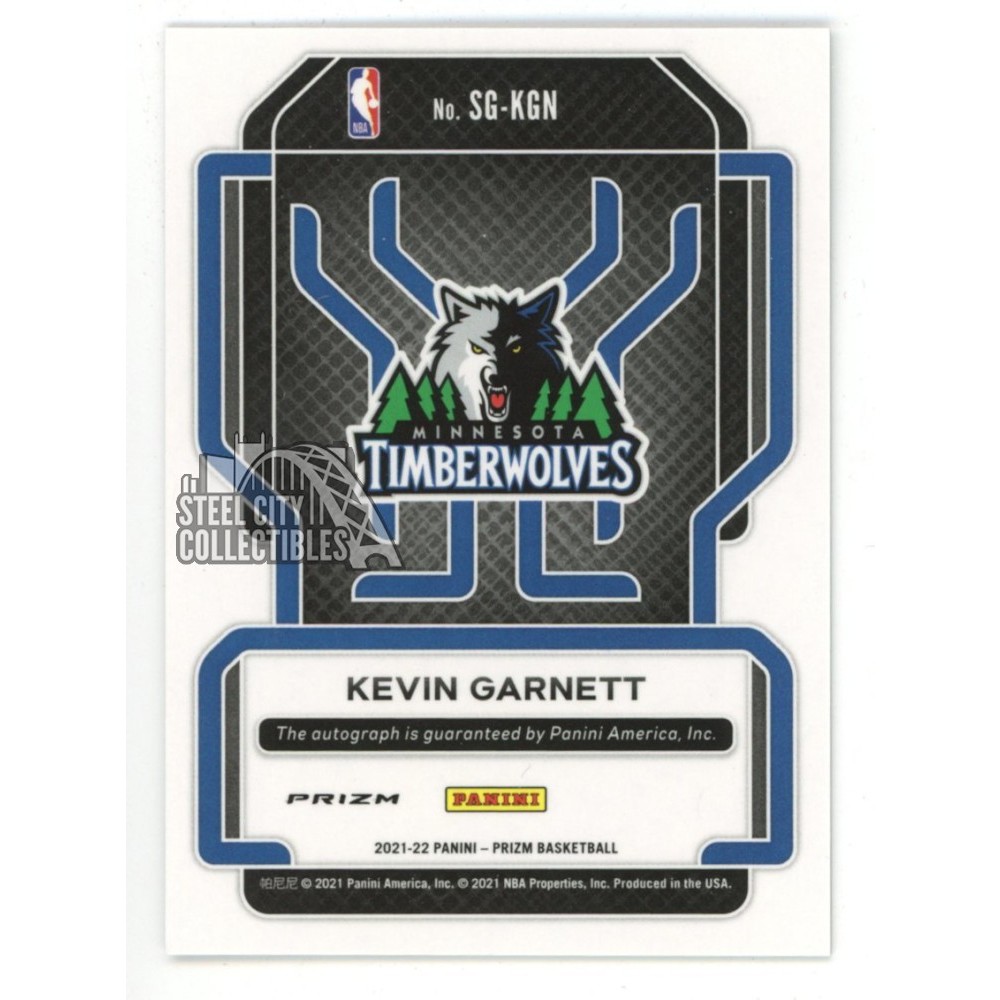 Kevin Garnett 2021-22 Panini Prizm Silver Autograph Card #SG