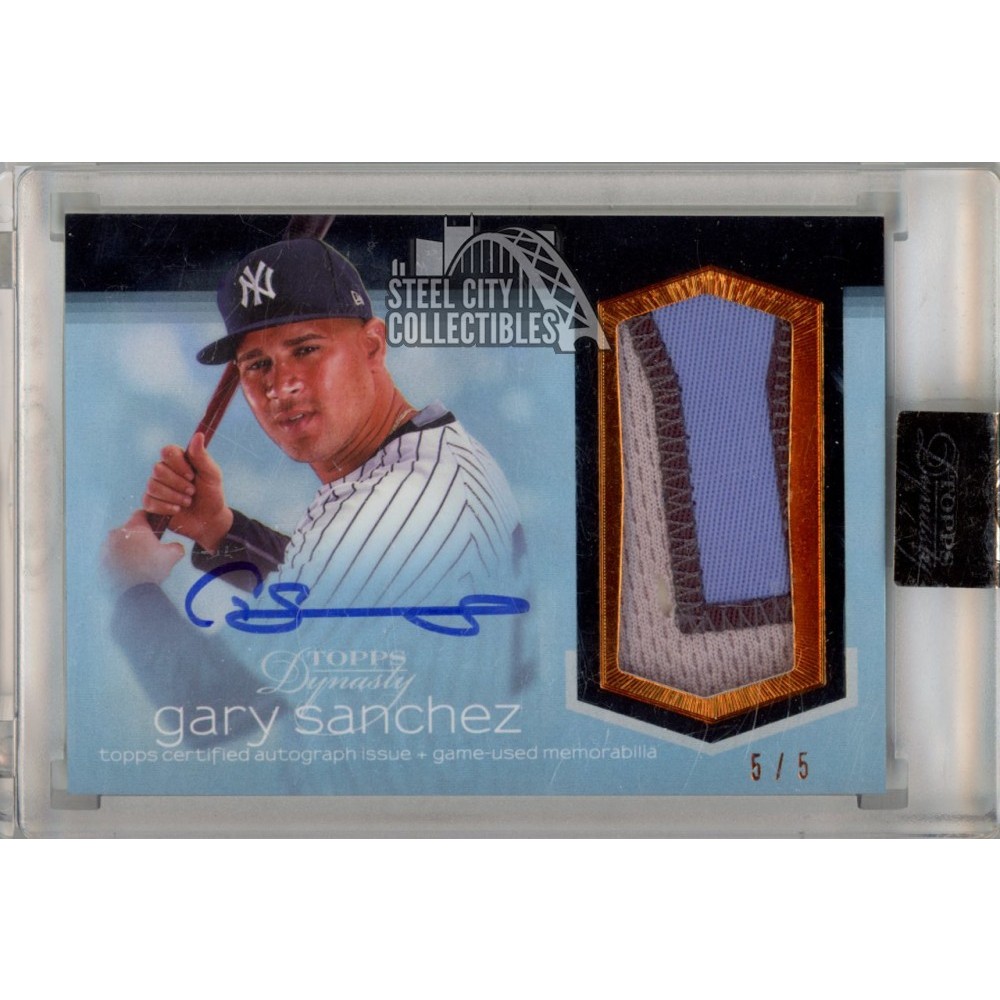 Gary Sanchez 2018 Topps Dynasty Autograph Patch Card #AP-GS3 5/5 ...