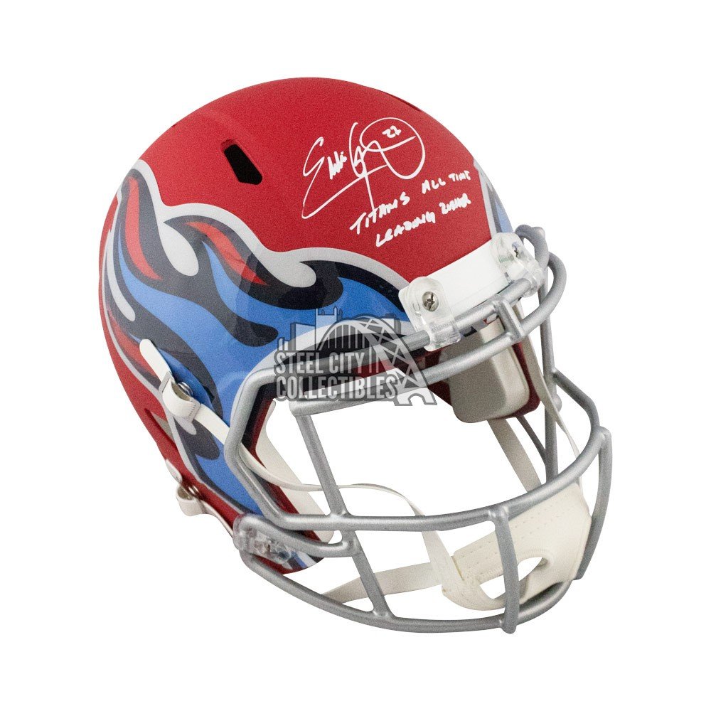 Eddie George Autographed Titans Amp Full-Size Football Helmet JSA