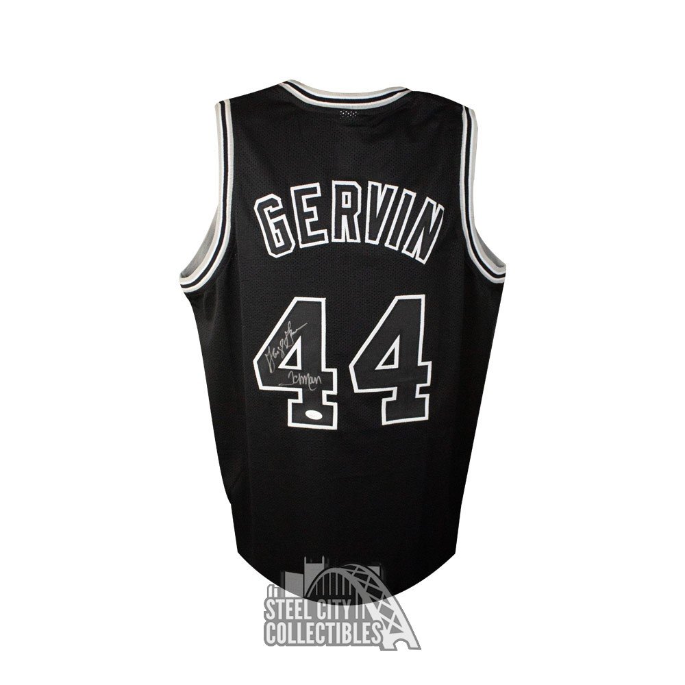 George Gervin Signed Jersey Inscribed Iceman (JSA)