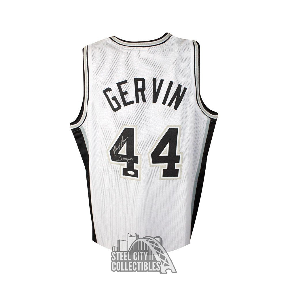 George Gervin Iceman Autographed San Antonio Custom White Basketball Jersey  JSA