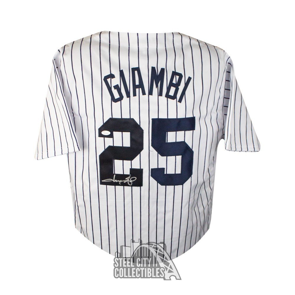 Jason Giambi Autographed Custom Baseball Jersey - JSA COA