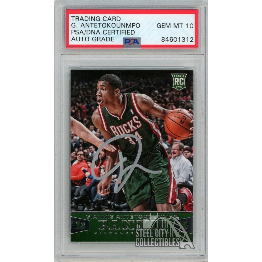 Giannis Antetokounmpo 2013-14 Panini Autograph Rookie Card #194 PSA/DNA 10  | Steel City Collectibles