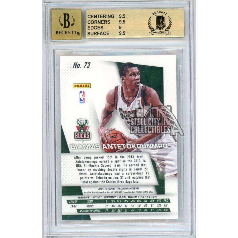 2014-15 Panini Prizm GIANNIS ANTETOKOUNMPO Yellow Red Mosaic