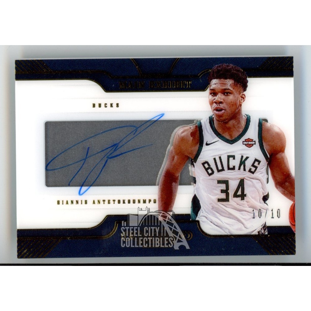 Giannis Antetokounmpo 2018-19 Panini Dominion Exhibit Autograph