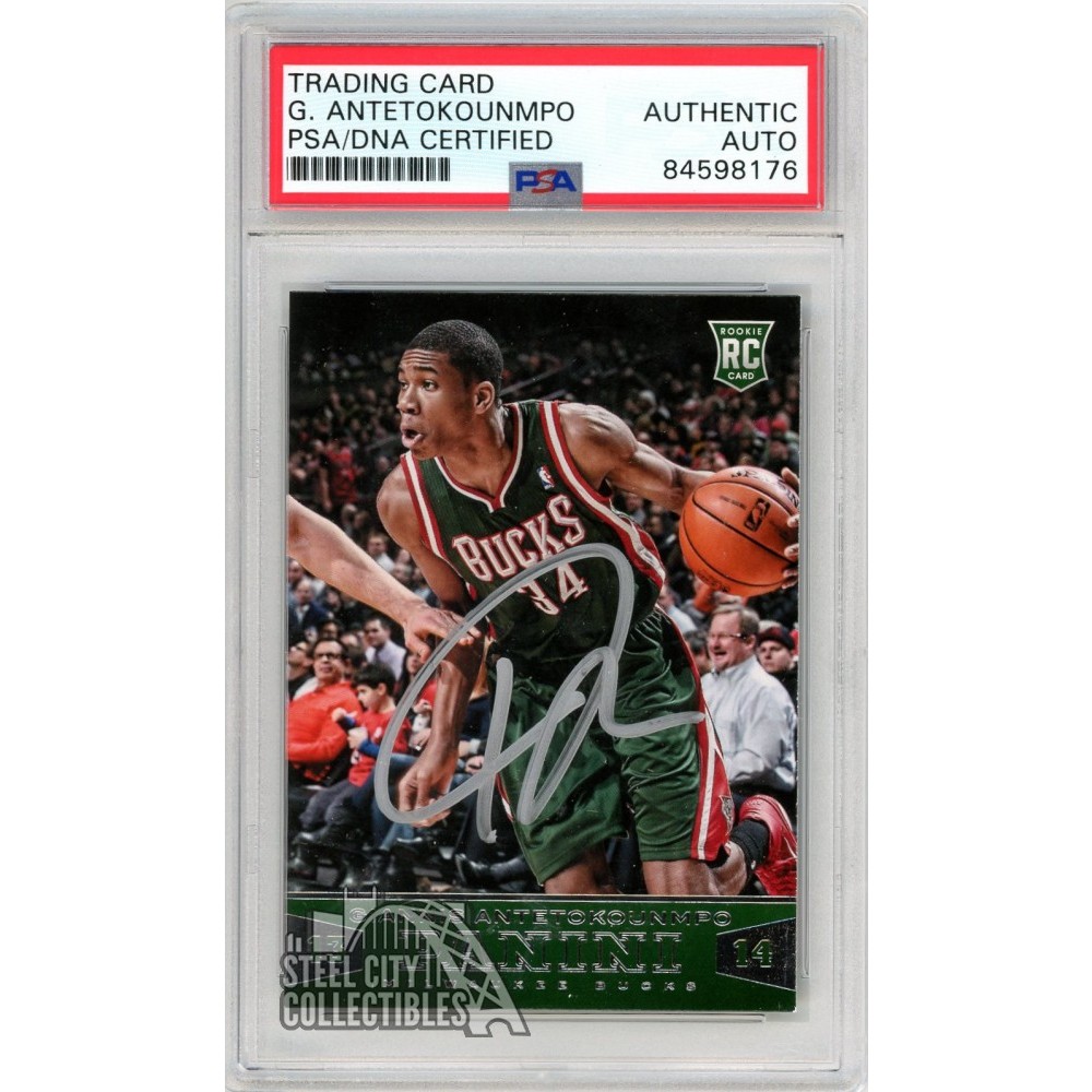 Giannis Antetokounmpo Autographed 2013 Panini Rookie Card #194