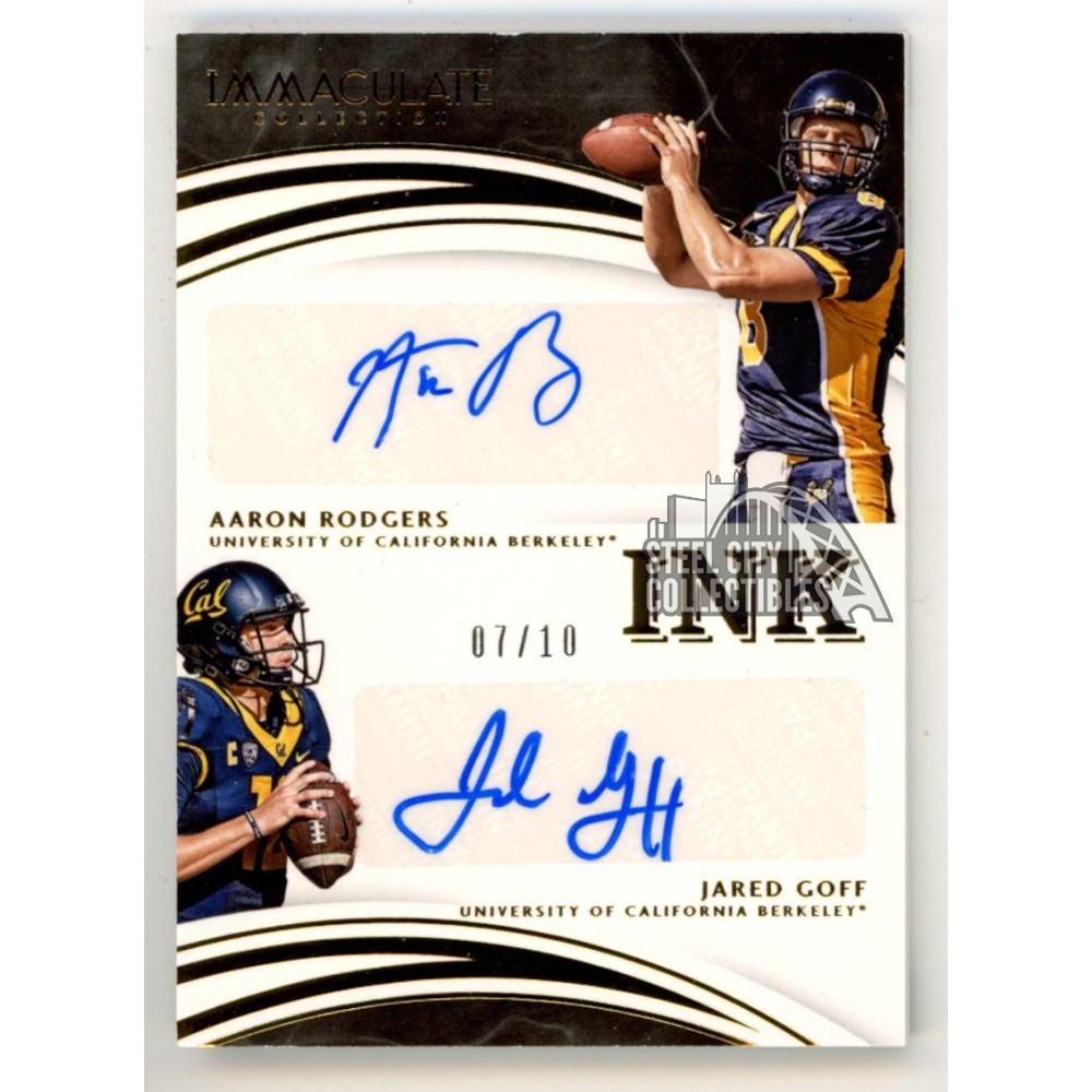 Aaron Rodgers/Jared Goff 2016 Panini Immaculate Collegiate Ink