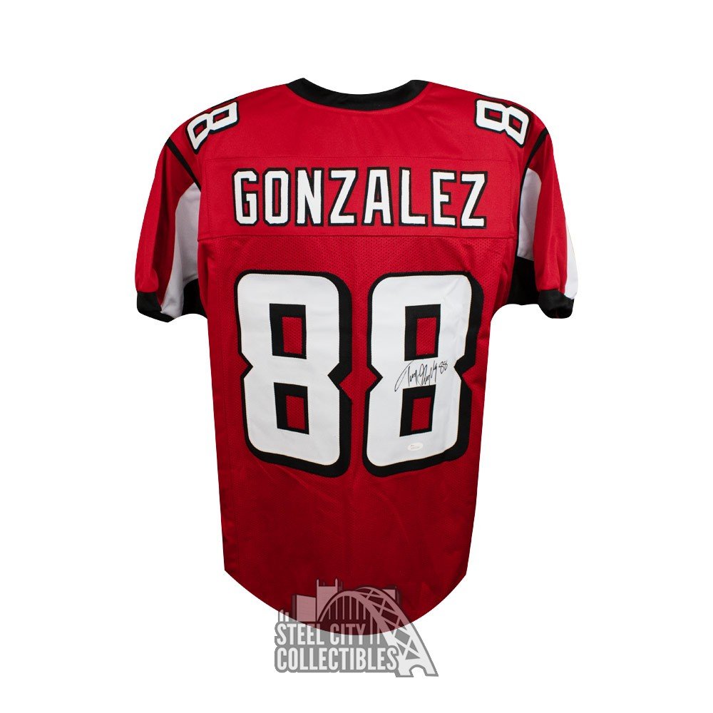 Tony Gonzalez Autographed Atlanta Falcons Custom Red Football Jersey - JSA COA