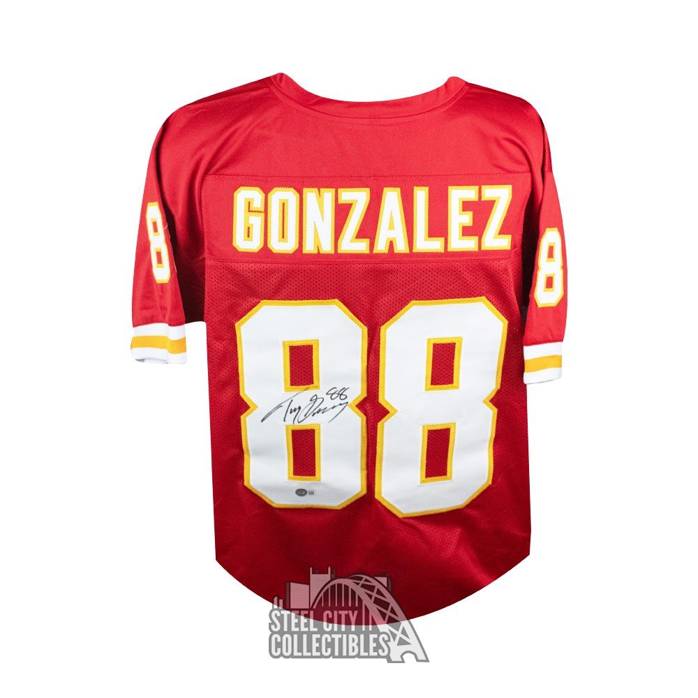Tony Gonzalez Autographed Kansas City Custom Football Jersey - BAS | Steel City Collectibles