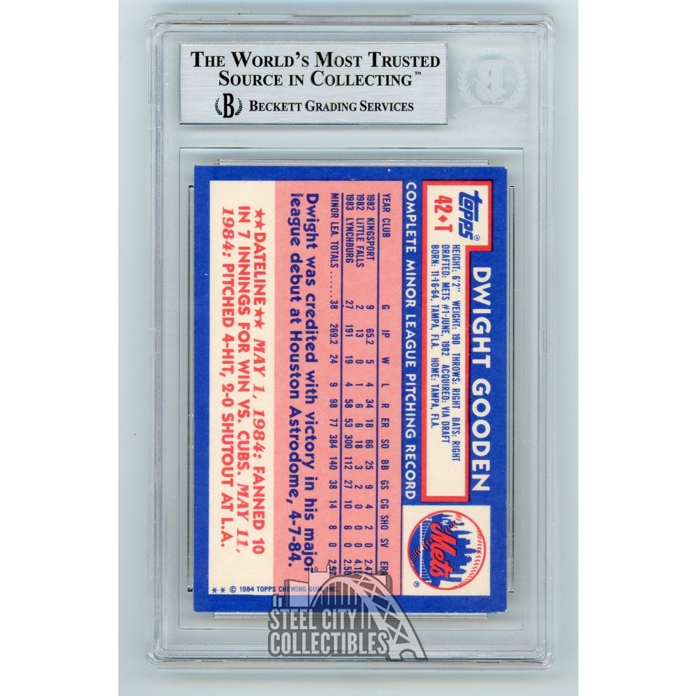 Dwight Gooden 1984 Topps Traded Autographed Card #42T - BAS | Steel City  Collectibles