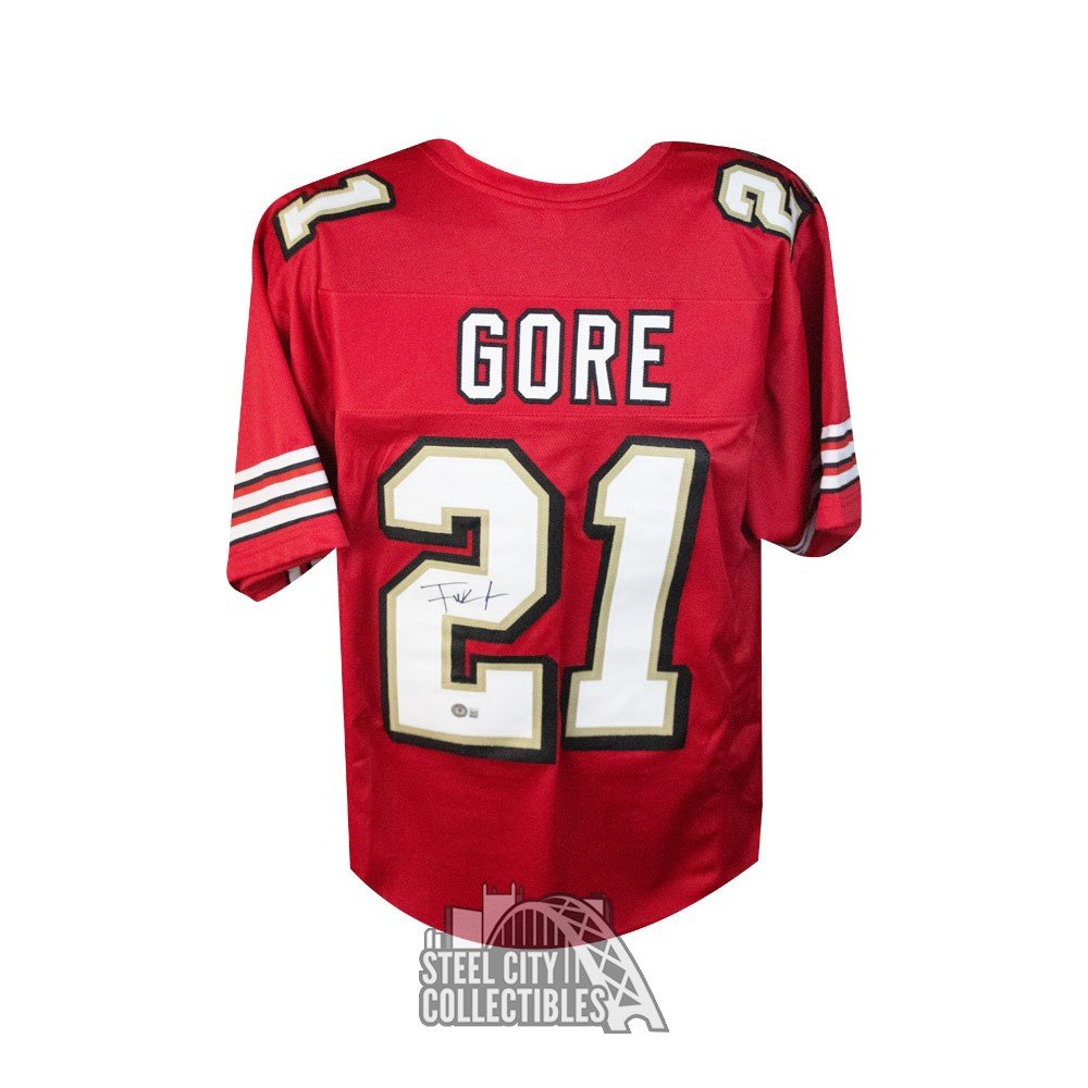 Frank Gore Autographed San Francisco Custom Football Jersey BAS COA Steel City Collectibles