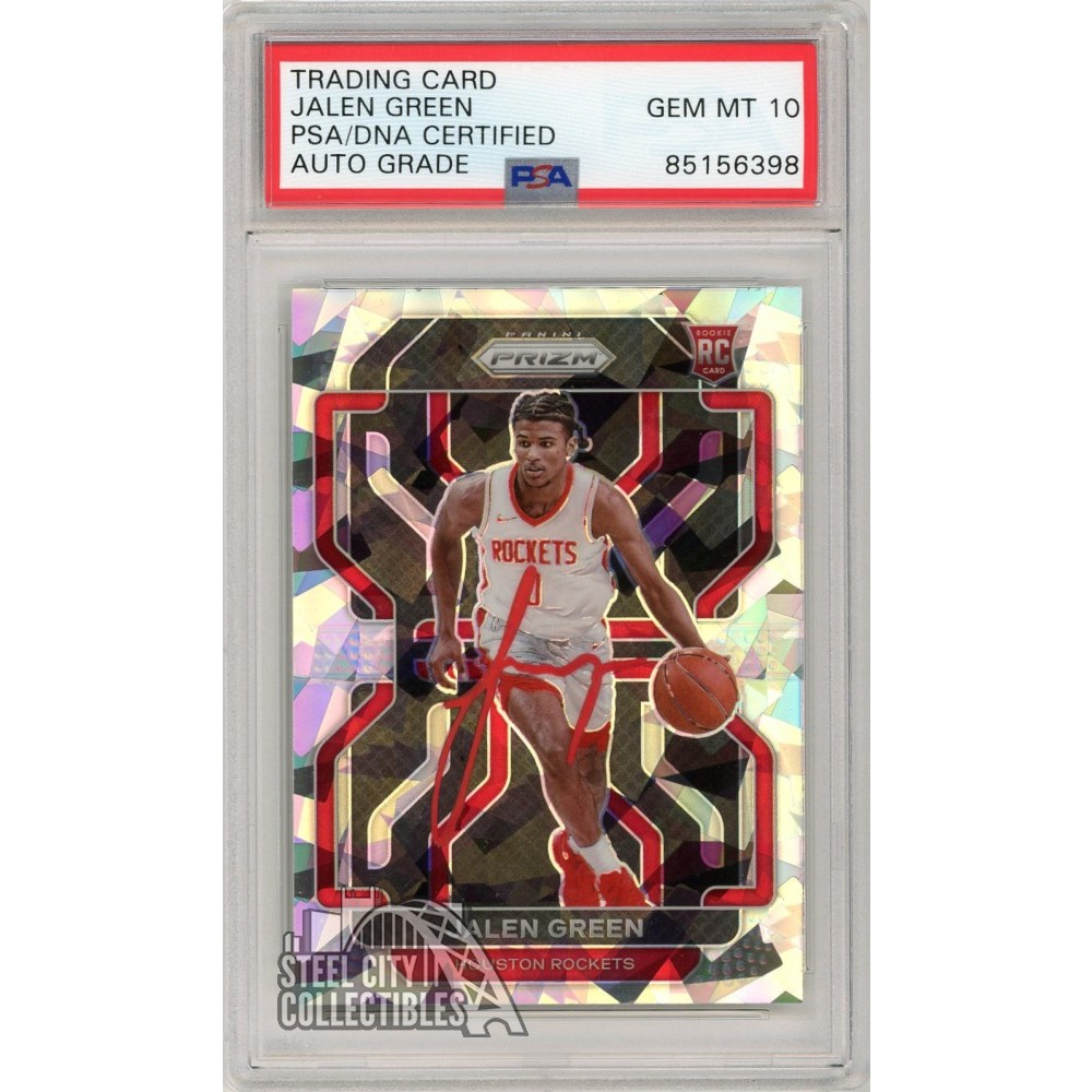 Jalen Green 2021-22 Panini Prizm Cracked Ice Autograph