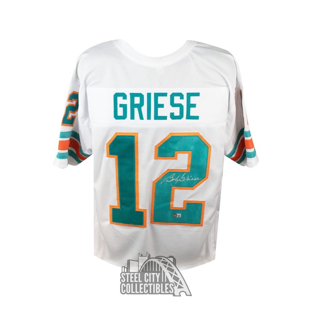 Bob Griese, Autographed (JSA) Inscribed White Jersey (Perfect Season)