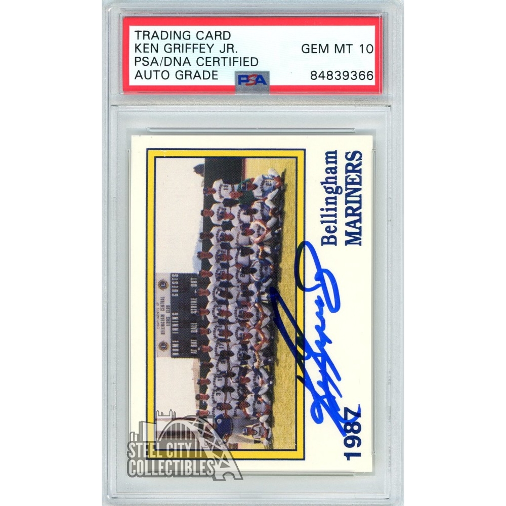 Ken Griffey Jr 1987 Bellingham Mariners Baseball Autograph Card 33 PSA