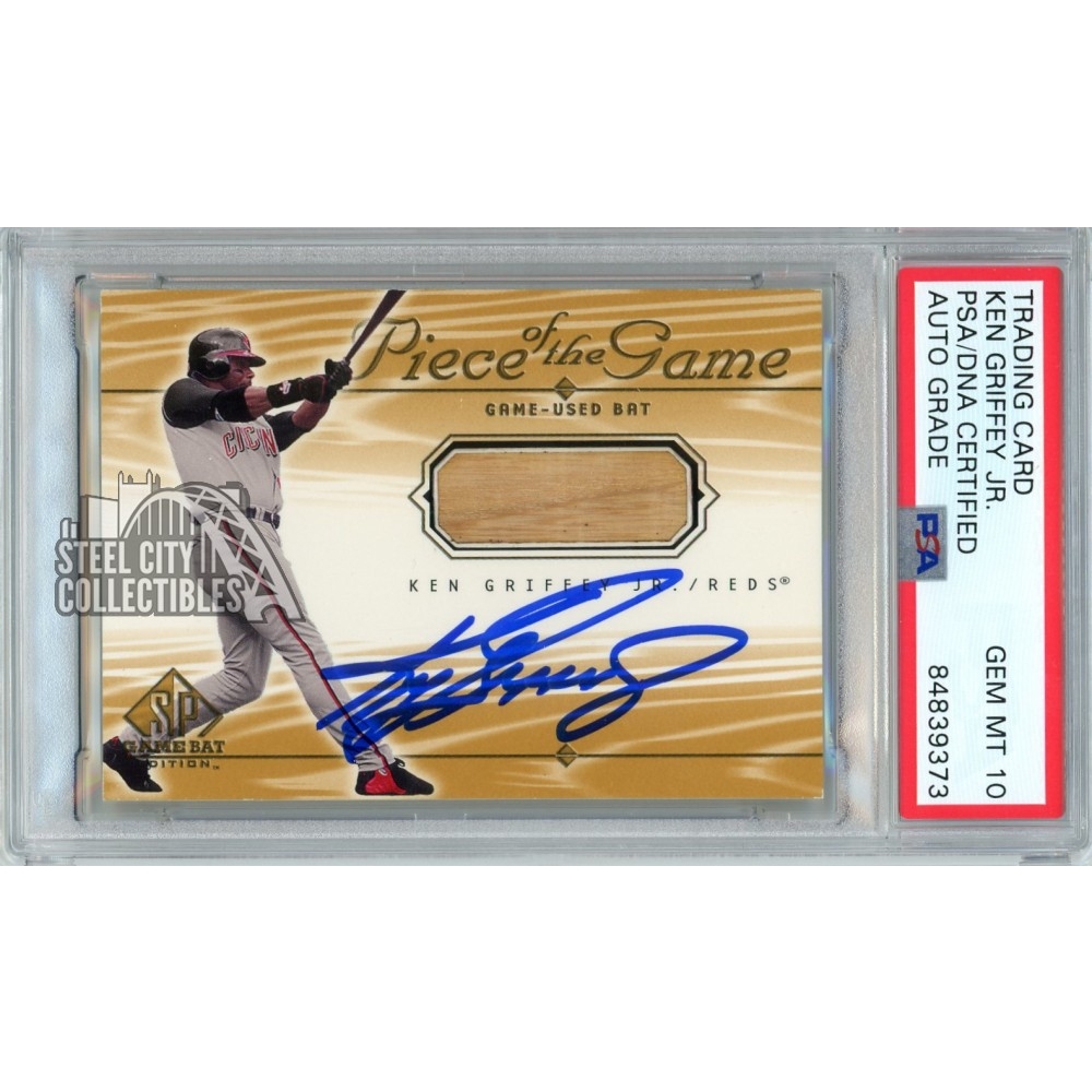 Ken Griffey Jr 2000 Upper Deck SP Pieces Of The Game Autograph Bat