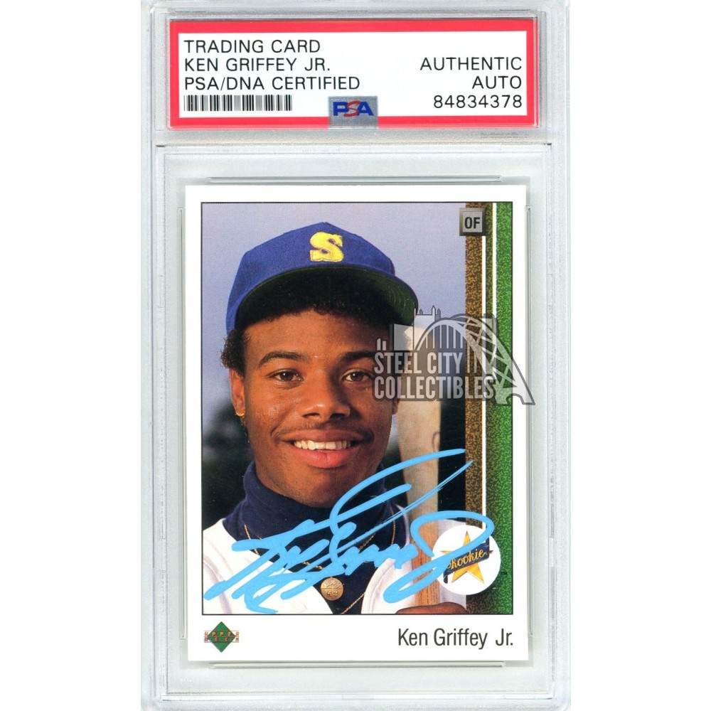 Ken Griffey Jr 1989 Upper Deck Autograph RC Rookie Card #1 PSA/DNA (Light  Blue)