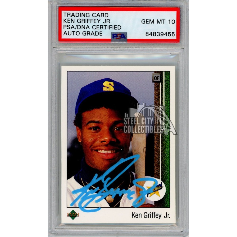 Ken Griffey Jr 1989 Upper Deck Autograph Rookie Card #1 PSA/DNA 10 (Light  Blue) | Steel City Collectibles