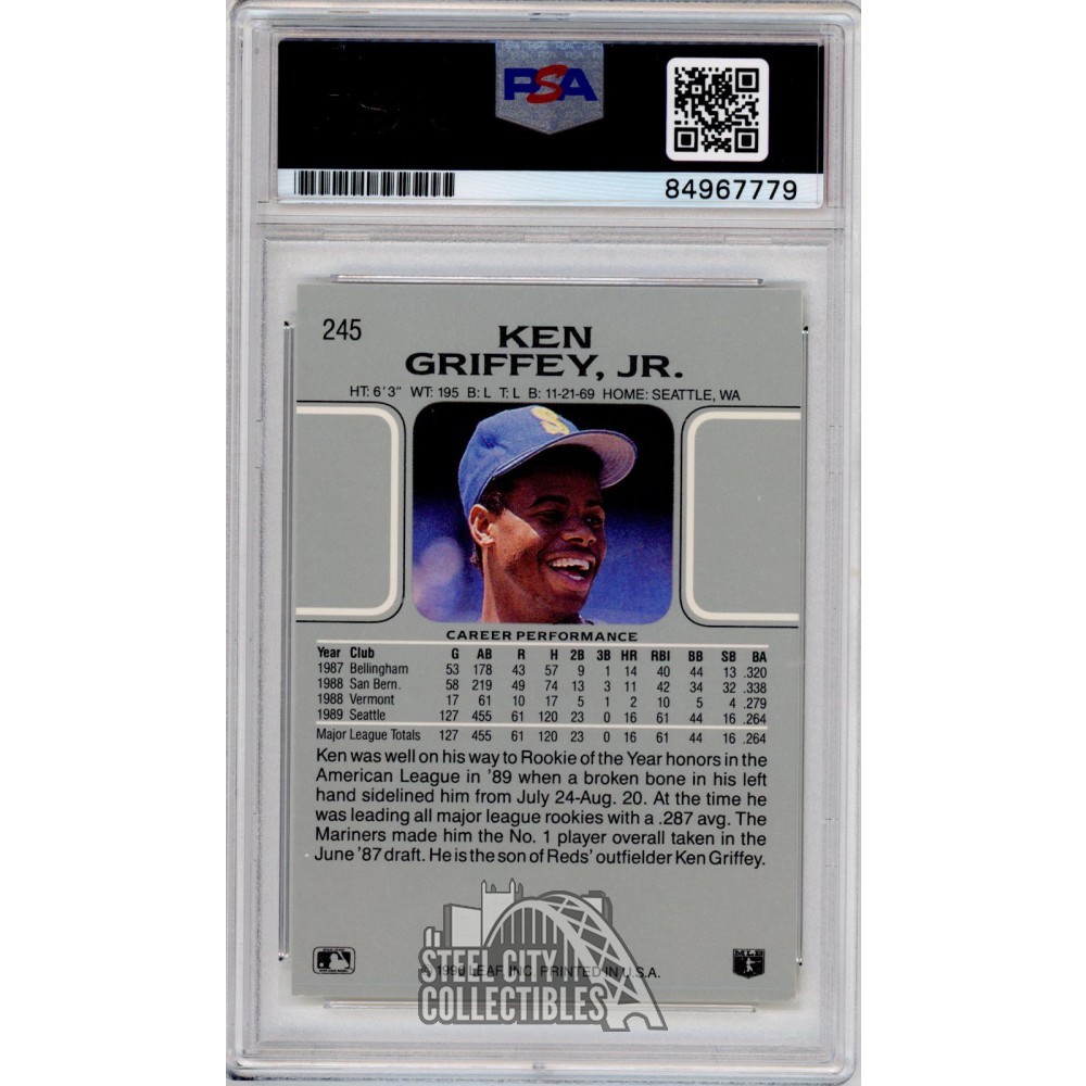 Ken Griffey Jr 1990 Leaf Autograph Card #245 PSA/DNA 10 | Steel