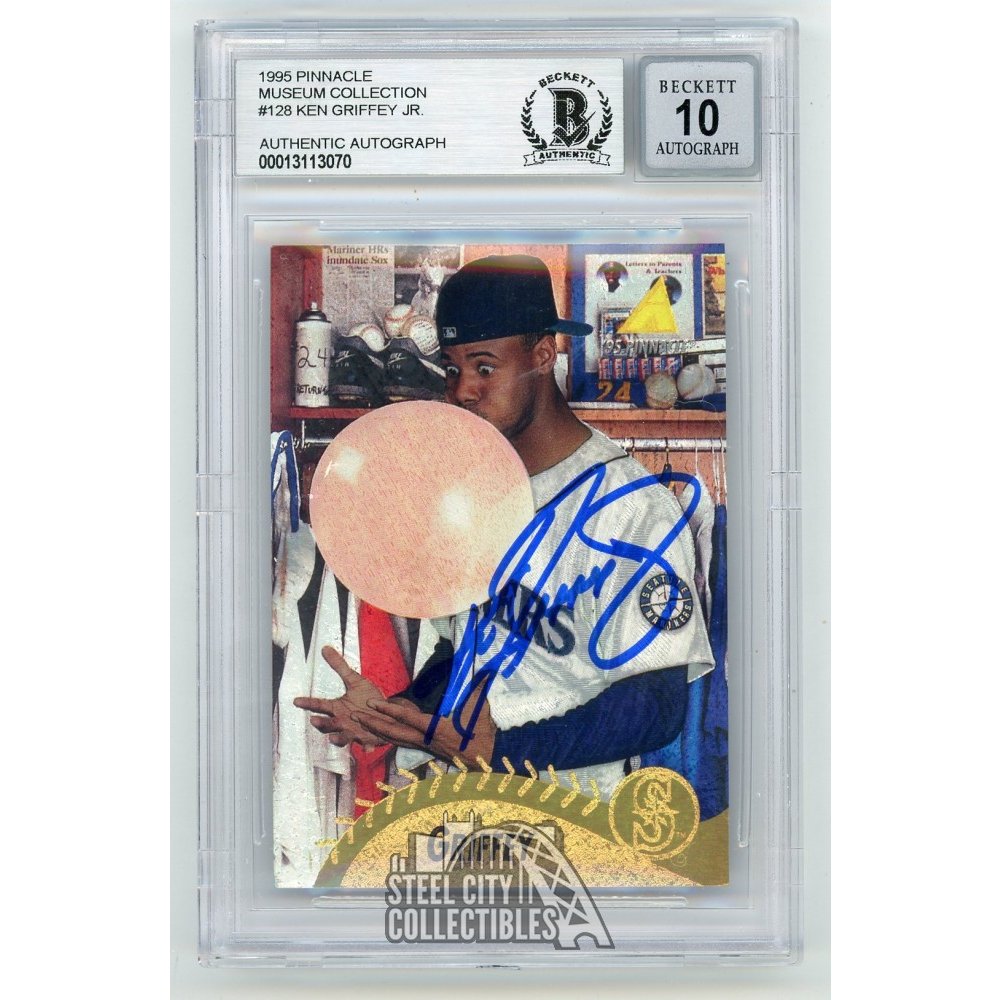 1995 Pinnacle Ken Griffey Jr #128 Mariners HOF Iconic Bubble  Ken Griffey Jr  1995 Pinnacle #128 display picture 1