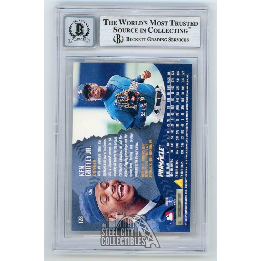 Ken Griffey Jr 1995 Pinnacle Autographed Card #128 - BAS 10 | Steel City  Collectibles