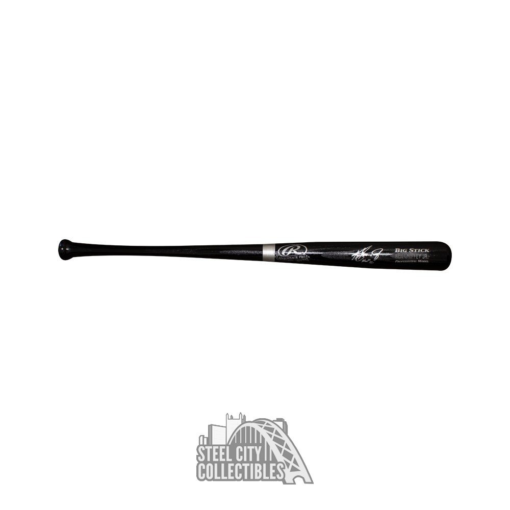 Ken Griffey Jr HOF Autographed Rawlings Black Baseball Bat - BAS