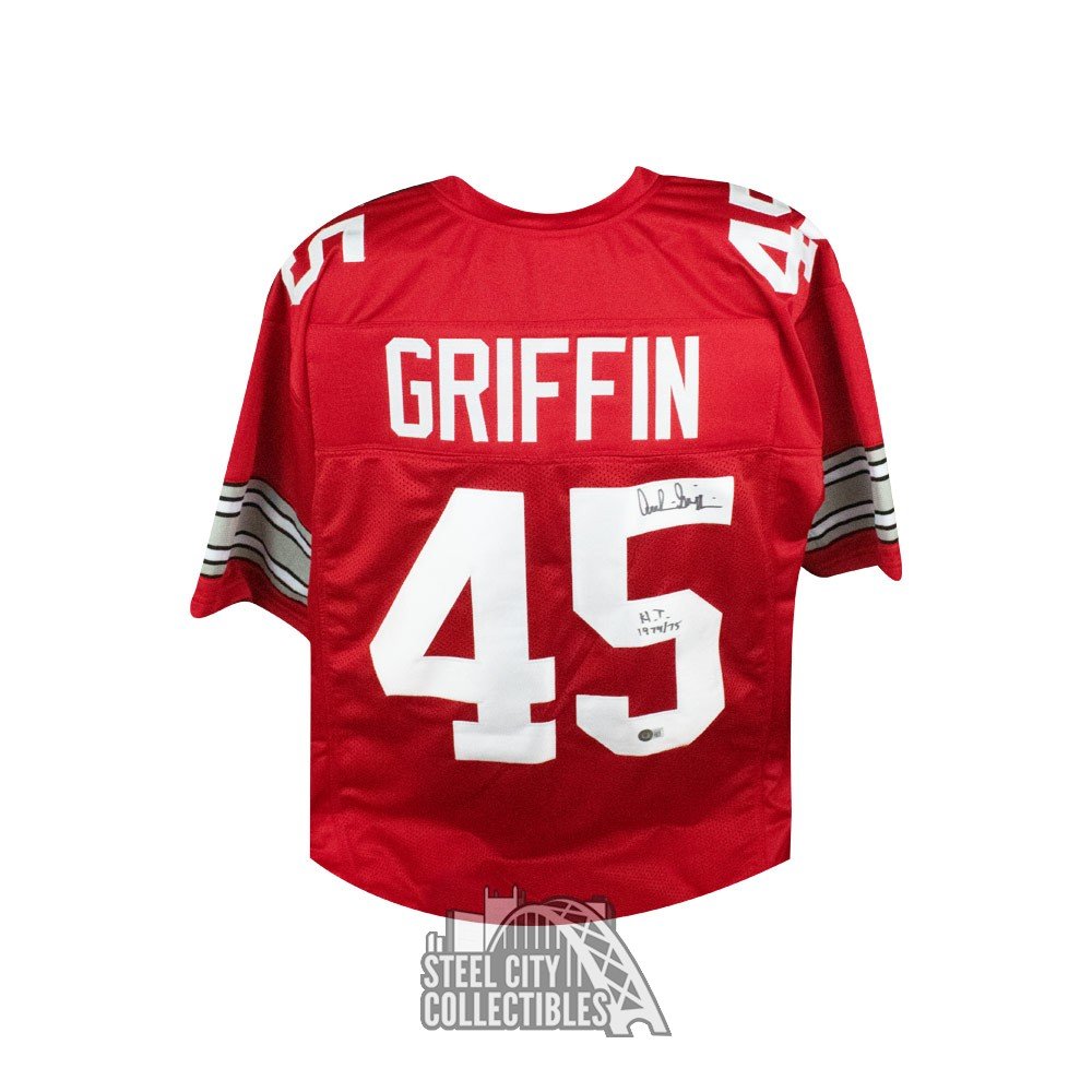 Archie Griffin HT 1974/75 Autographed Ohio State Custom Football Jersey -  BAS