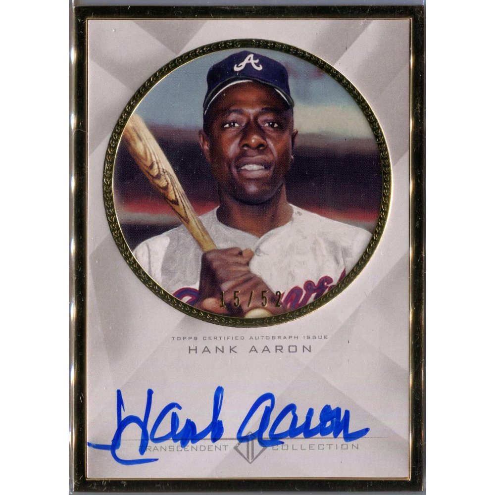 autograph hank aaron
