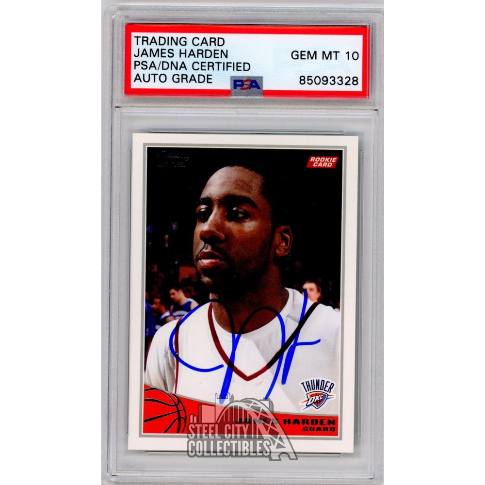 James Harden 2009-10 Topps Autograph Rookie Card #319 PSA/DNA 10