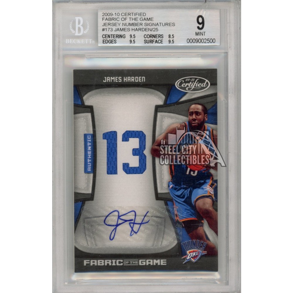 James Harden 2009-10 Panini Certified Autograph Jersey Card 16/25