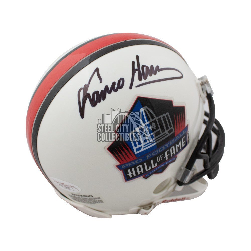 franco harris autographed mini helmet