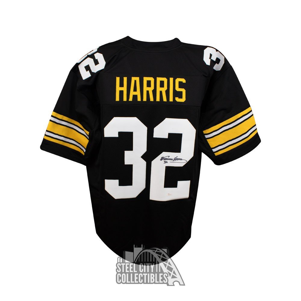 Franco Harris Autographed Pittsburgh Steelers Custom Black Football Jersey - JSA COA