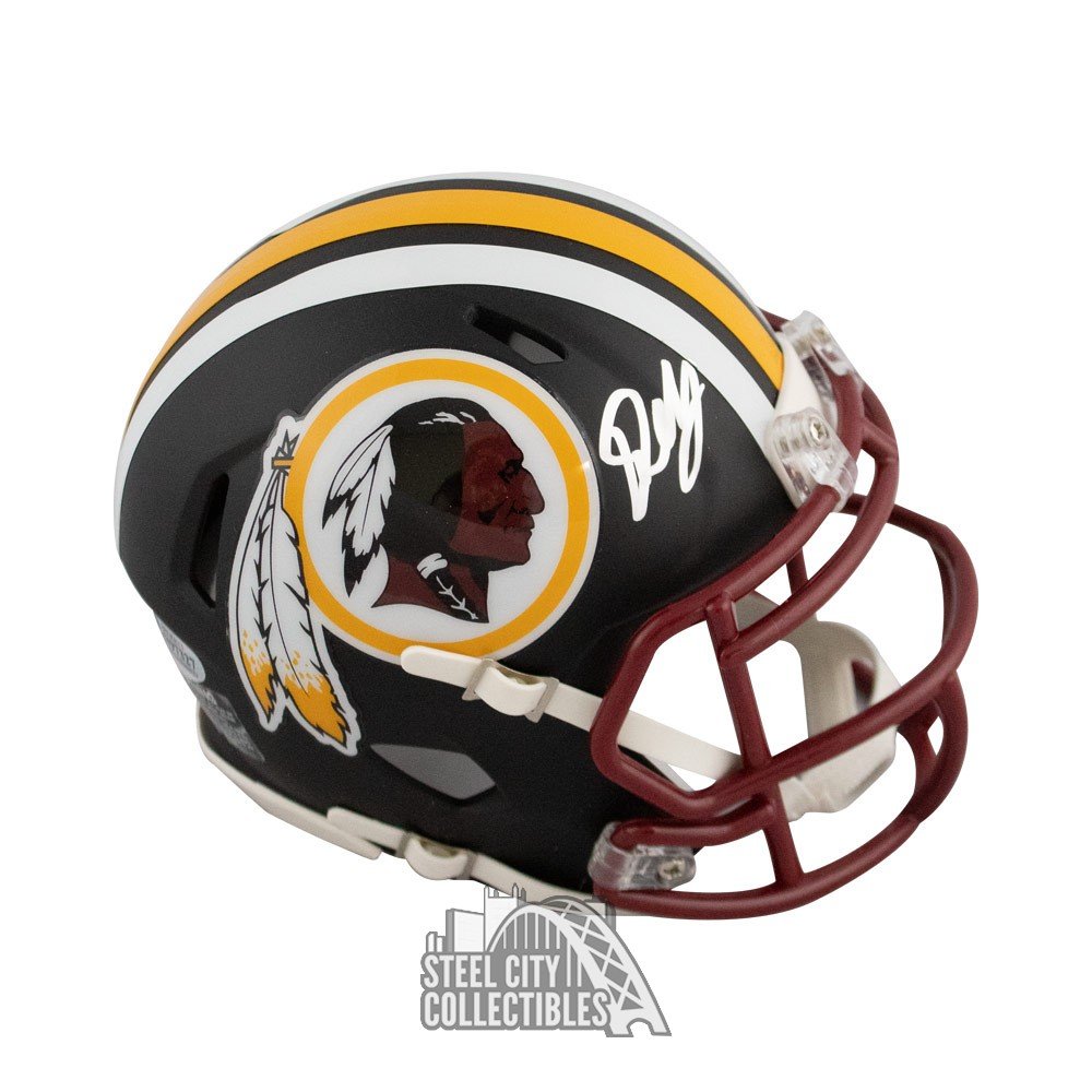 Dwayne Haskins Autographed Washington Redskins Flat Black Mini Football