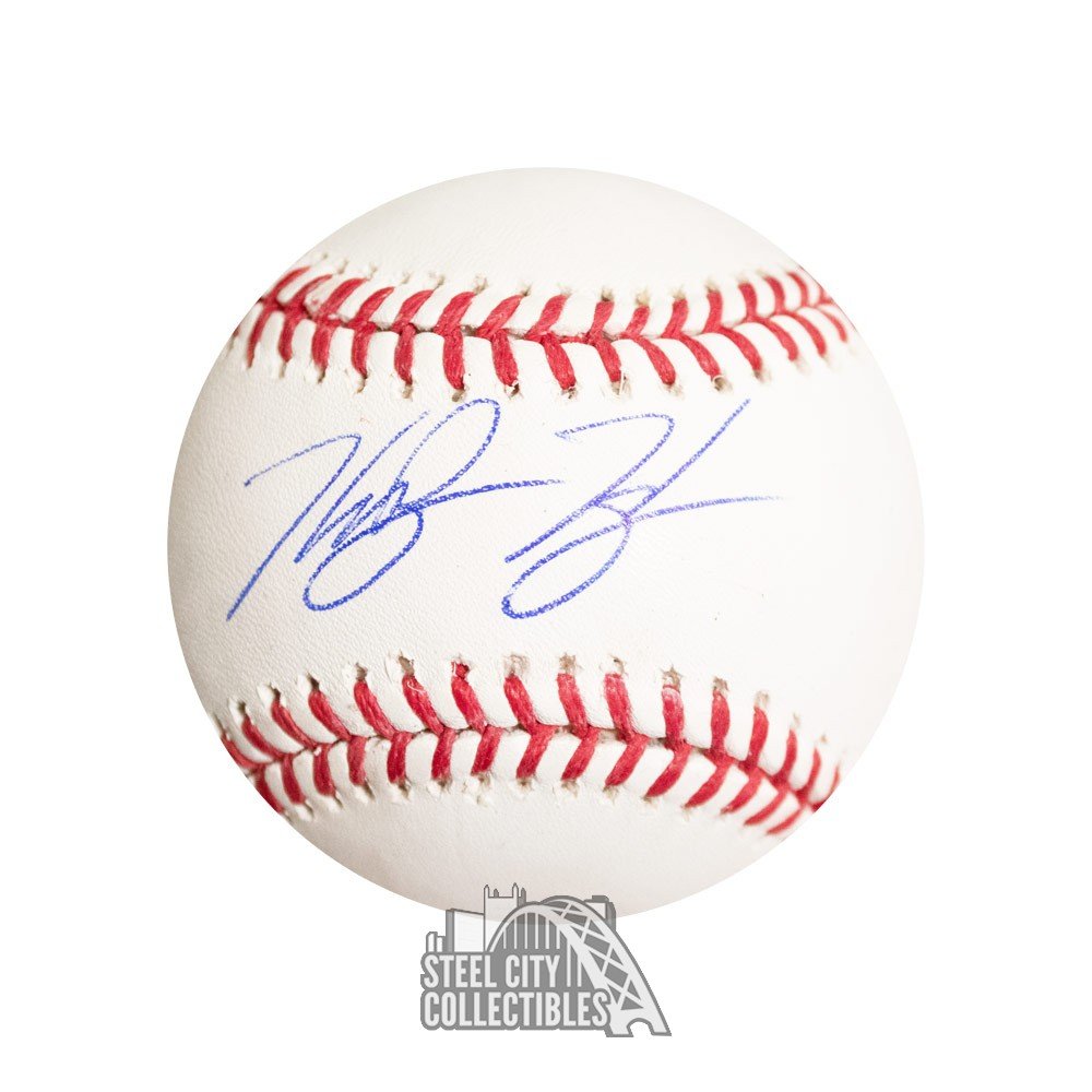 Ke'Bryan Hayes Autographed Official MLB Baseball MLB Hologram Steel