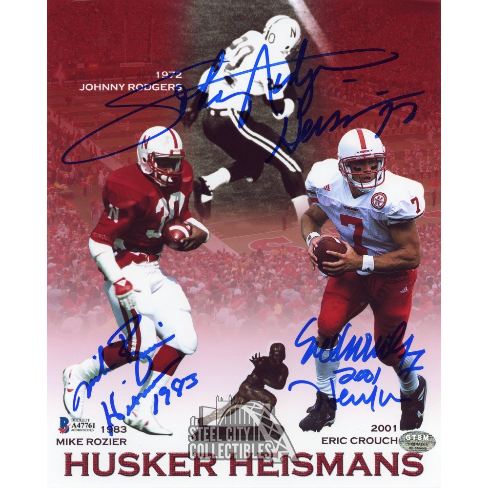 Heisman Trophy Winners Autographed Nebraska 8x10 Photo BAS LOA Steel City Collectibles